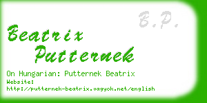 beatrix putternek business card